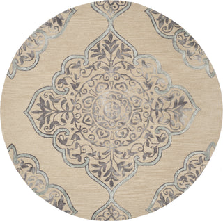 Safavieh Dip Dye 510 Beige/Blue Area Rug Round