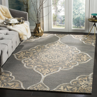 Safavieh Dip Dye 510 Slate/Beige Area Rug Room Scene Feature