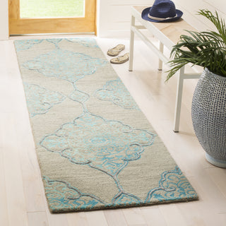 Safavieh Dip Dye 510 Grey/Turquoise Area Rug Room Scene Feature