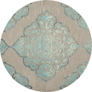 Safavieh Dip Dye 510 Grey/Turquoise Area Rug Round