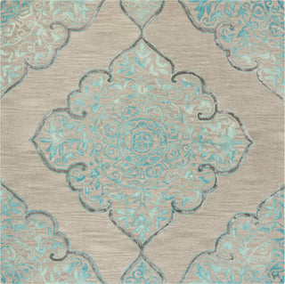 Safavieh Dip Dye 510 Grey/Turquoise Area Rug Square