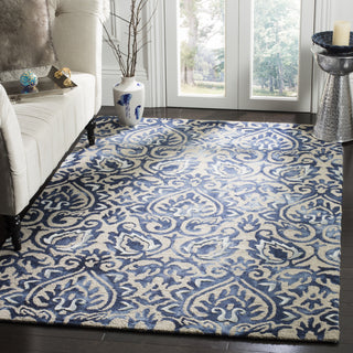 Safavieh Dip Dye 511 Royal Blue/Beige Area Rug Room Scene Feature