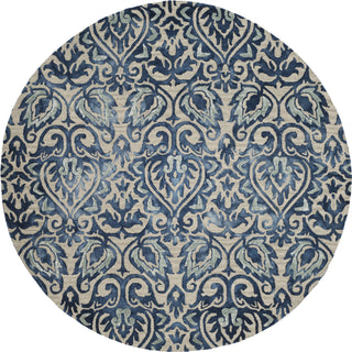 Safavieh Dip Dye 511 Royal Blue/Beige Area Rug Round