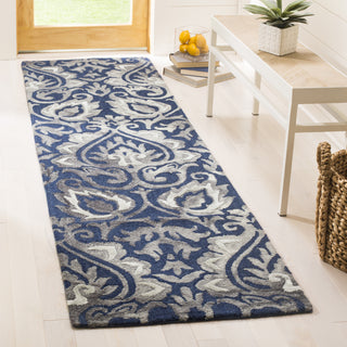 Safavieh Dip Dye 511 Navy/Grey Area Rug Room Scene