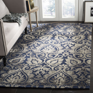 Safavieh Dip Dye 511 Navy/Grey Area Rug Room Scene Feature