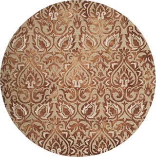 Safavieh Dip Dye 511 Copper/Beige Area Rug Round