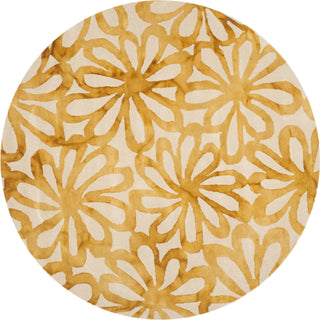 Safavieh Dip Dye 527 Beige/Gold Area Rug Round