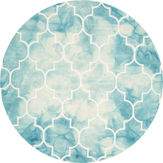 Safavieh Dip Dye 535 Turquoise/Ivory Area Rug Round