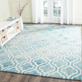 Safavieh Dip Dye 537 Turquoise/Ivory Area Rug Room Scene