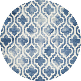 Safavieh Dip Dye 537 Blue/Ivory Area Rug Round