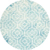 Safavieh Dip Dye 538 Turquoise/Ivory Area Rug Round