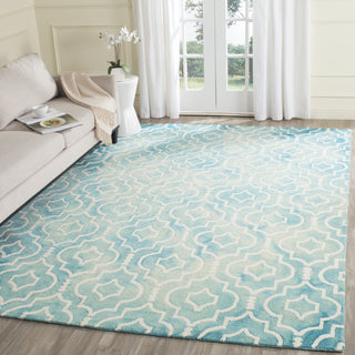 Safavieh Dip Dye 538 Turquoise/Ivory Area Rug Room Scene