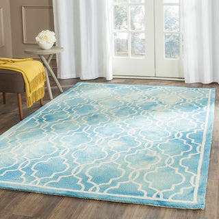 Safavieh Dip Dye 539 Turquoise/Ivory Area Rug Room Scene Feature