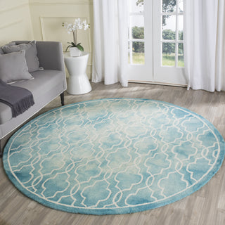 Safavieh Dip Dye 539 Turquoise/Ivory Area Rug Room Scene