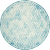 Safavieh Dip Dye 539 Turquoise/Ivory Area Rug Round