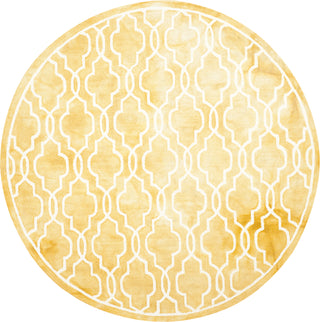 Safavieh Dip Dye 539 Gold/Ivory Area Rug Round