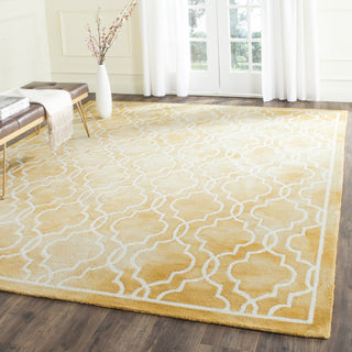 Safavieh Dip Dye 539 Gold/Ivory Area Rug Room Scene