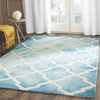 Safavieh Dip Dye 540 Turquoise/Ivory Area Rug Room Scene Feature