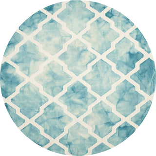 Safavieh Dip Dye 540 Turquoise/Ivory Area Rug Round