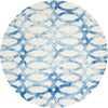 Safavieh Dip Dye 675 Ivory/Blue Area Rug Round