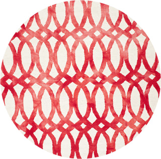 Safavieh Dip Dye 675 Ivory/Red Area Rug Round