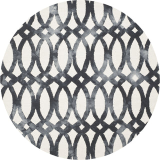 Safavieh Dip Dye 675 Ivory/Graphite Area Rug Round