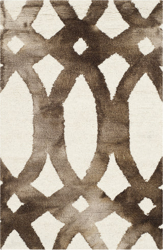 Safavieh Dip Dye 675 Ivory/Chocolate Area Rug 