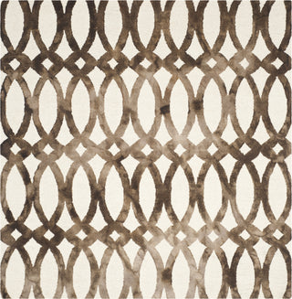 Safavieh Dip Dye 675 Ivory/Chocolate Area Rug Square