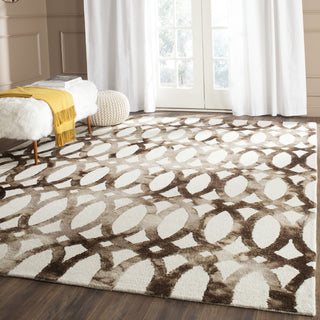 Safavieh Dip Dye 675 Ivory/Chocolate Area Rug Room Scene Feature