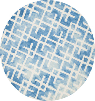 Safavieh Dip Dye 677 Blue/Ivory Area Rug Round