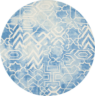 Safavieh Dip Dye 678 Blue/Ivory Area Rug Round