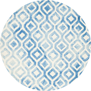 Safavieh Dip Dye 679 Ivory/Blue Area Rug Round