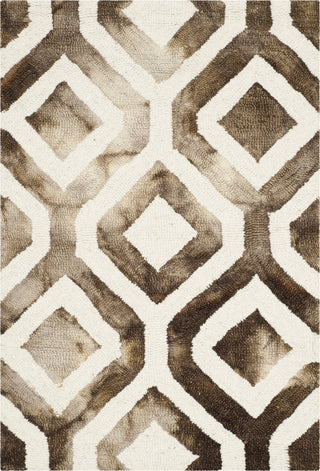 Safavieh Dip Dye 679 Ivory/Chocolate Area Rug 