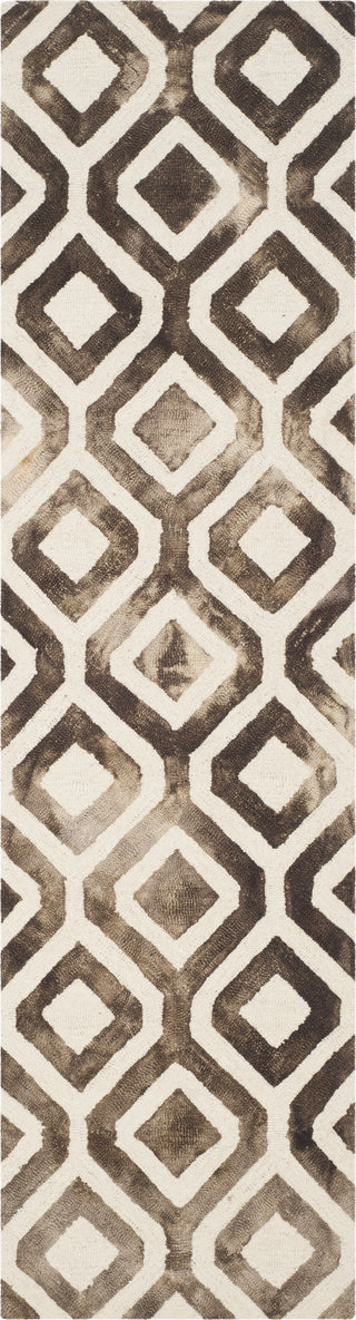 Safavieh Dip Dye 679 Ivory/Chocolate Area Rug Runner