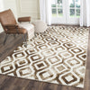 Safavieh Dip Dye 679 Ivory/Chocolate Area Rug Room Scene
