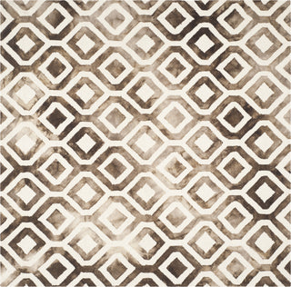 Safavieh Dip Dye 679 Ivory/Chocolate Area Rug Square