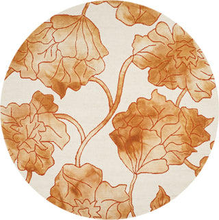 Safavieh Dip Dye 683 Ivory/Orange Area Rug Round