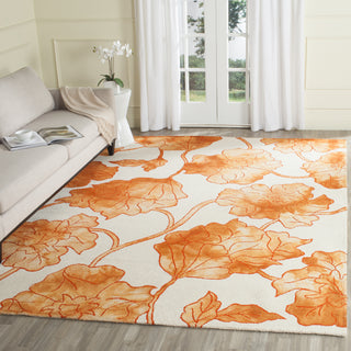 Safavieh Dip Dye 683 Ivory/Orange Area Rug Room Scene