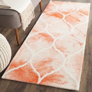 Safavieh Dip Dye 685 Orange/Ivory Area Rug Room Scene