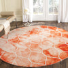 Safavieh Dip Dye 685 Orange/Ivory Area Rug Room Scene