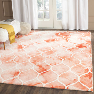 Safavieh Dip Dye 685 Orange/Ivory Area Rug Room Scene Feature