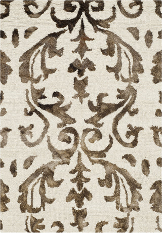 Safavieh Dip Dye 689 Ivory/Chocolate Area Rug 