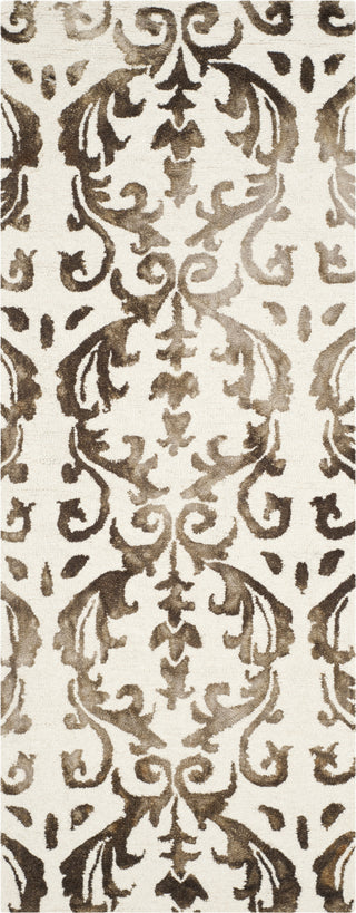 Safavieh Dip Dye 689 Ivory/Chocolate Area Rug 