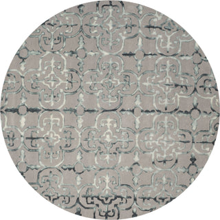 Safavieh Dip Dye 711 Grey/Charcoal Area Rug Round