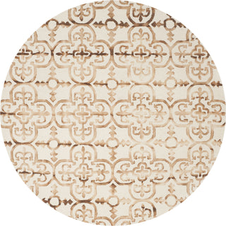 Safavieh Dip Dye 711 Ivory/Camel Area Rug Round