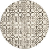 Safavieh Dip Dye 711 Ivory/Brown Area Rug Round