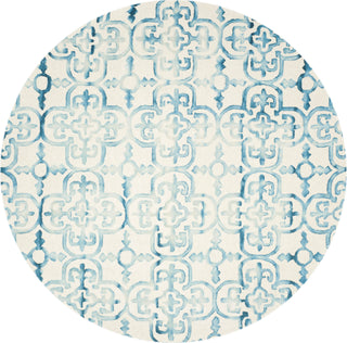 Safavieh Dip Dye 711 Ivory/Turquoise Area Rug Round