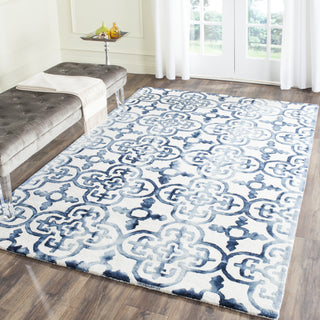 Safavieh Dip Dye 711 Ivory/Navy Area Rug Room Scene Feature