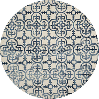 Safavieh Dip Dye 711 Ivory/Navy Area Rug Round