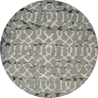 Safavieh Dip Dye 712 Grey/Charcoal Area Rug Round